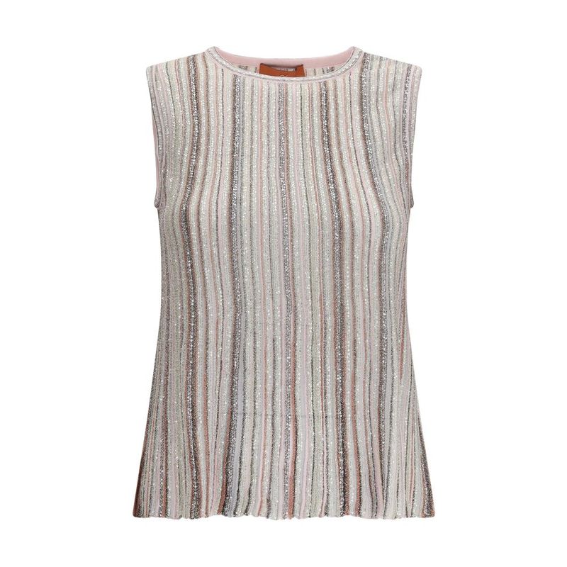 Missoni Multicolor Rayon Sleeveles Women's T-Shirt